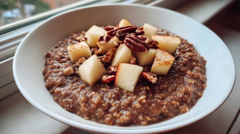 Pear Gingerbread Steel Cut Oats