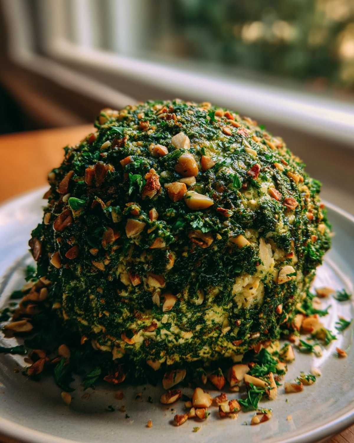 Pesto Cheddar Cheese Ball - detail 4