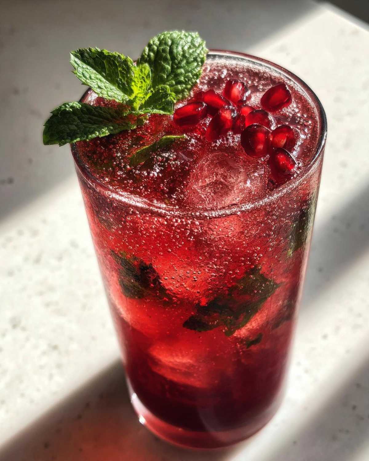 Pomegranate Mint Mojito Mocktail - detail 3