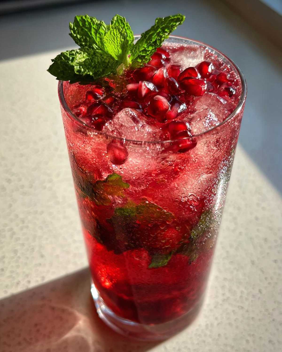 Pomegranate Mint Mojito Mocktail - detail 4