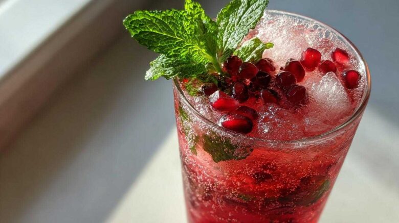Pomegranate Mint Mojito Mocktail