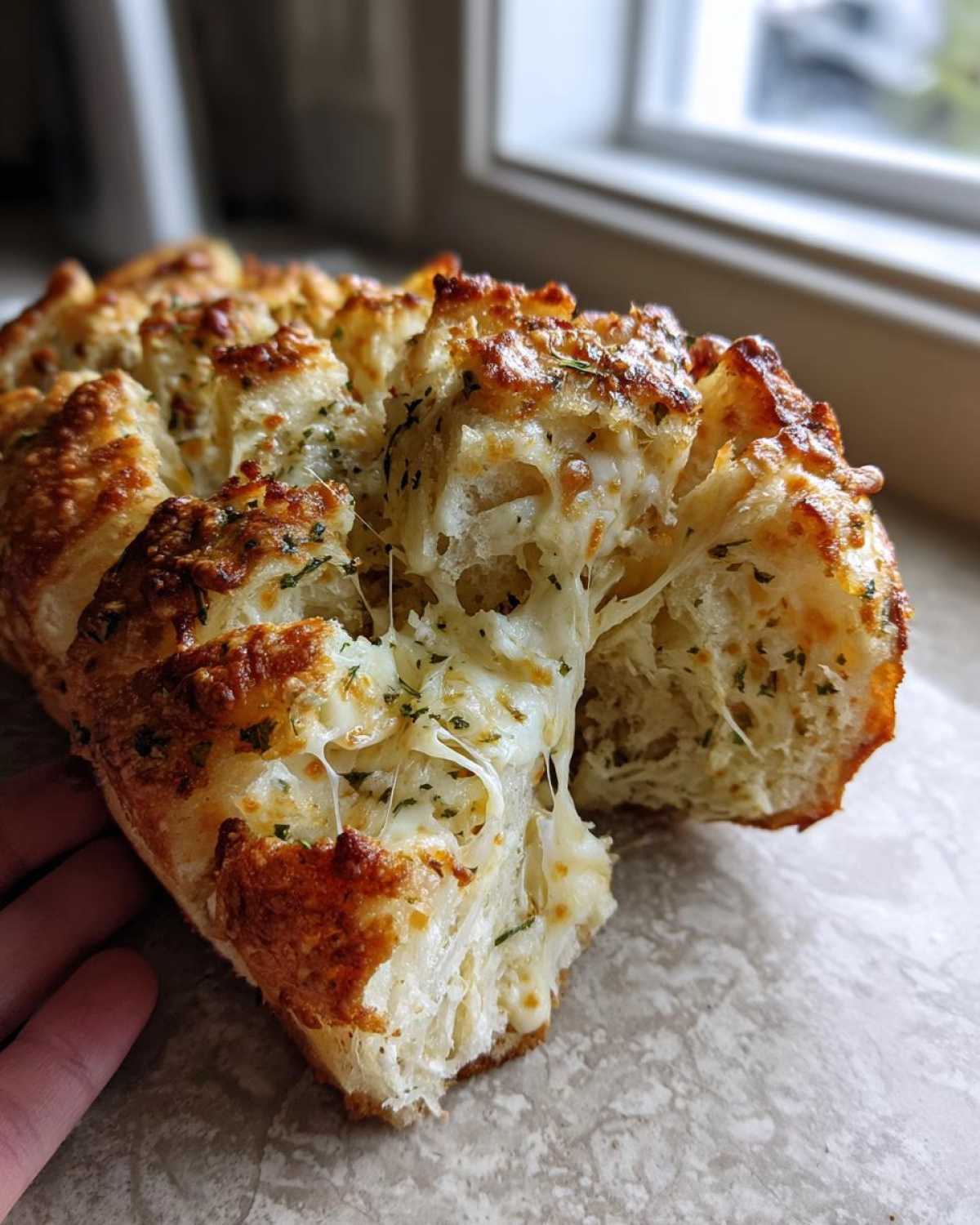 Pull-Apart Cheesy Garlic Breadsticks - detail 4