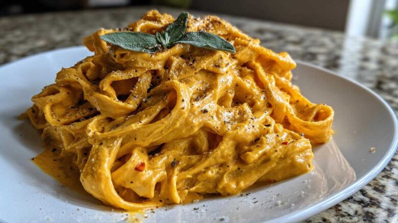Pumpkin Alfredo Pasta
