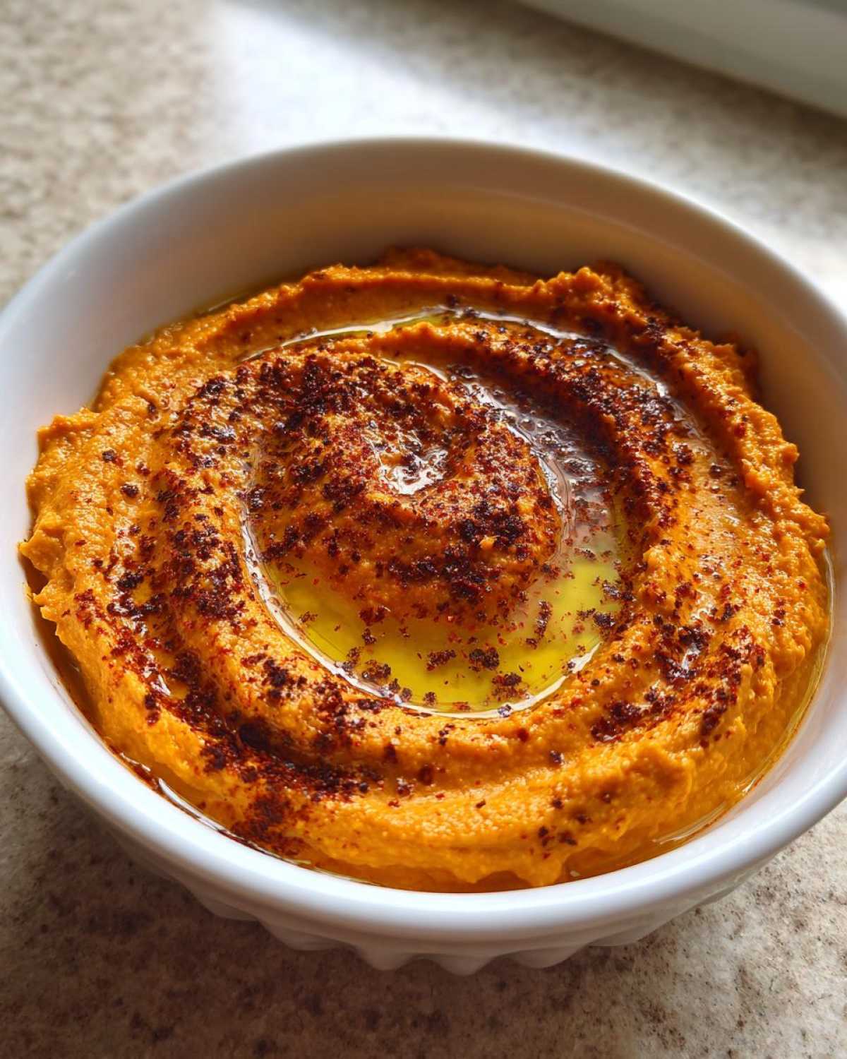 Roasted Red Pepper Hummus - detail 2