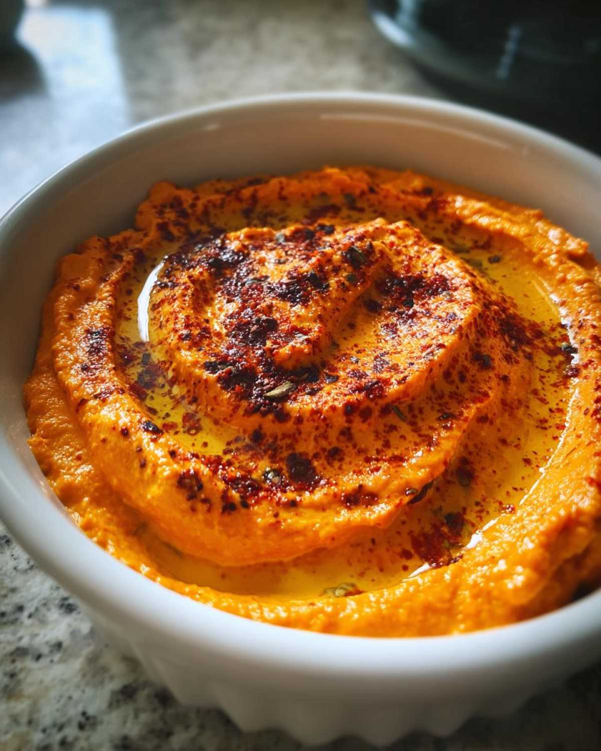 Roasted Red Pepper Hummus - detail 3