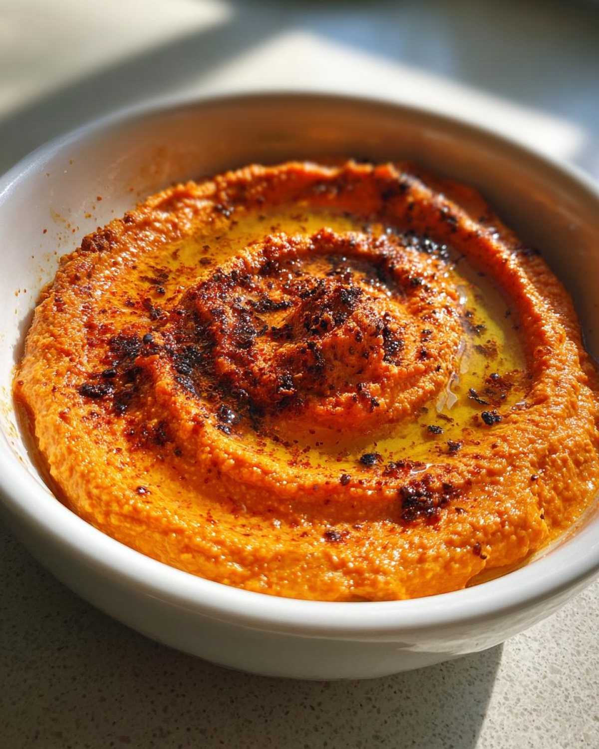 Roasted Red Pepper Hummus - detail 4