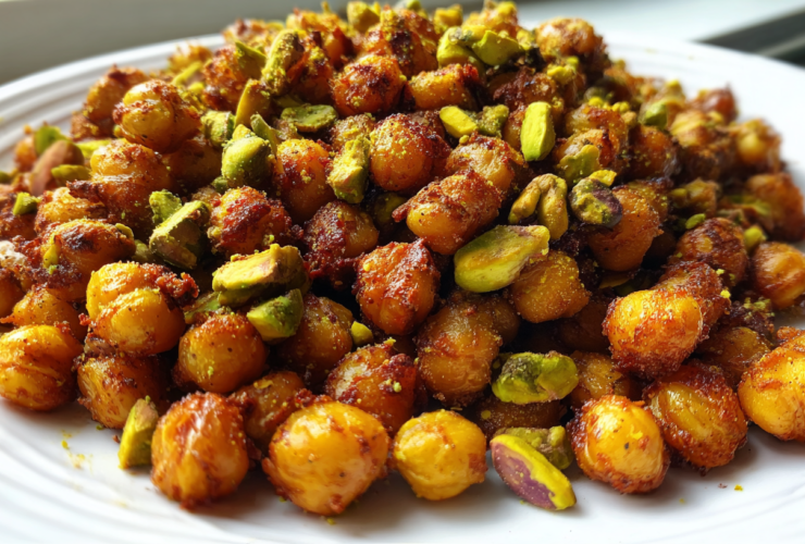 Roasted Spicy Pistachio Chickpeas