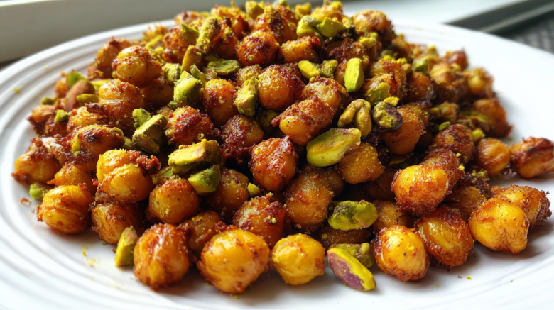 Roasted Spicy Pistachio Chickpeas