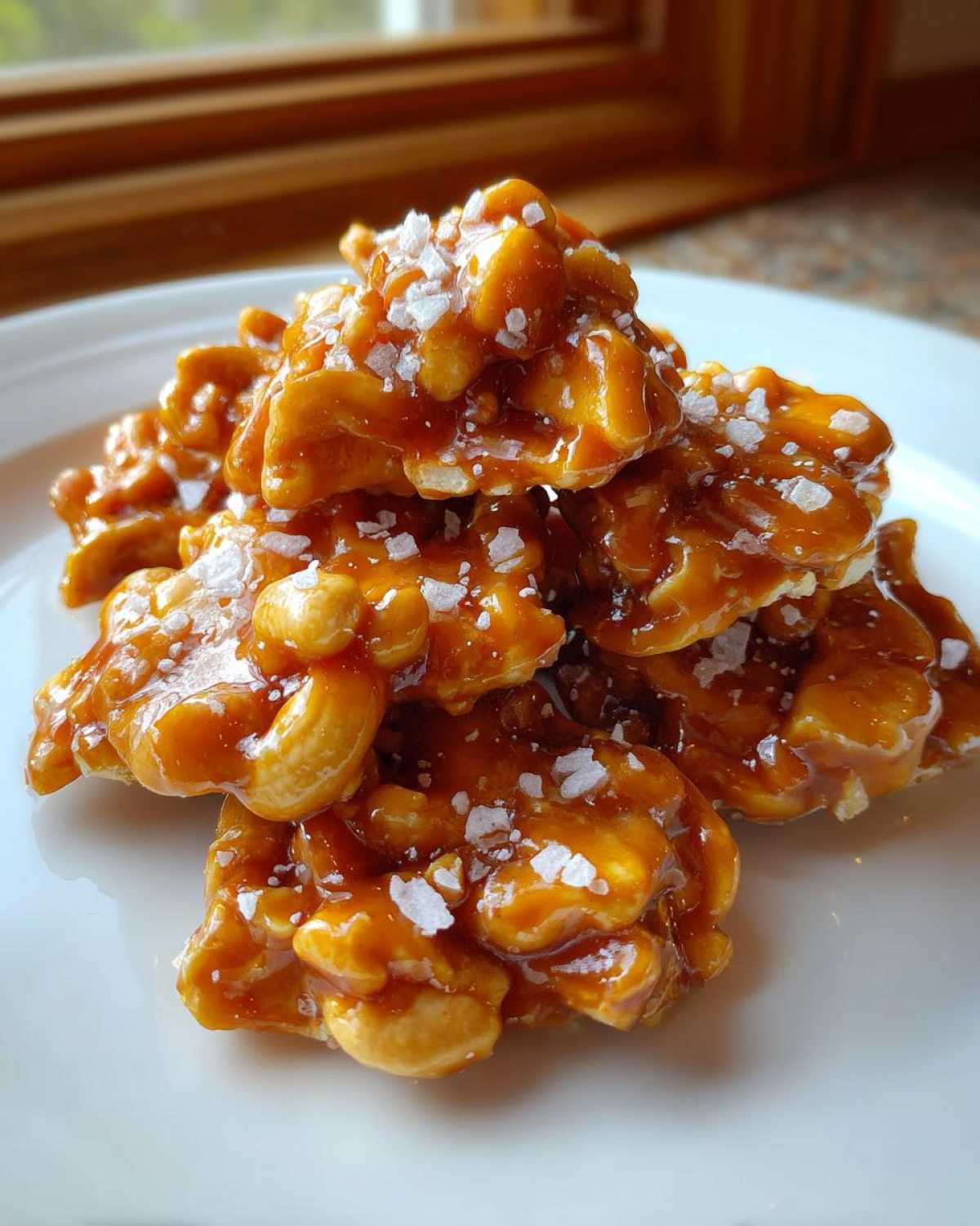 Salted Cashew Caramel Clusters - detail 1