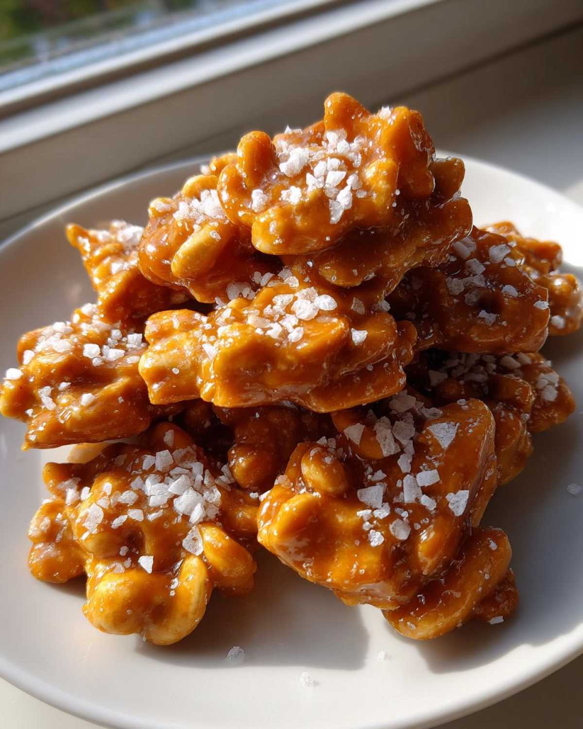 Salted Cashew Caramel Clusters - detail 2
