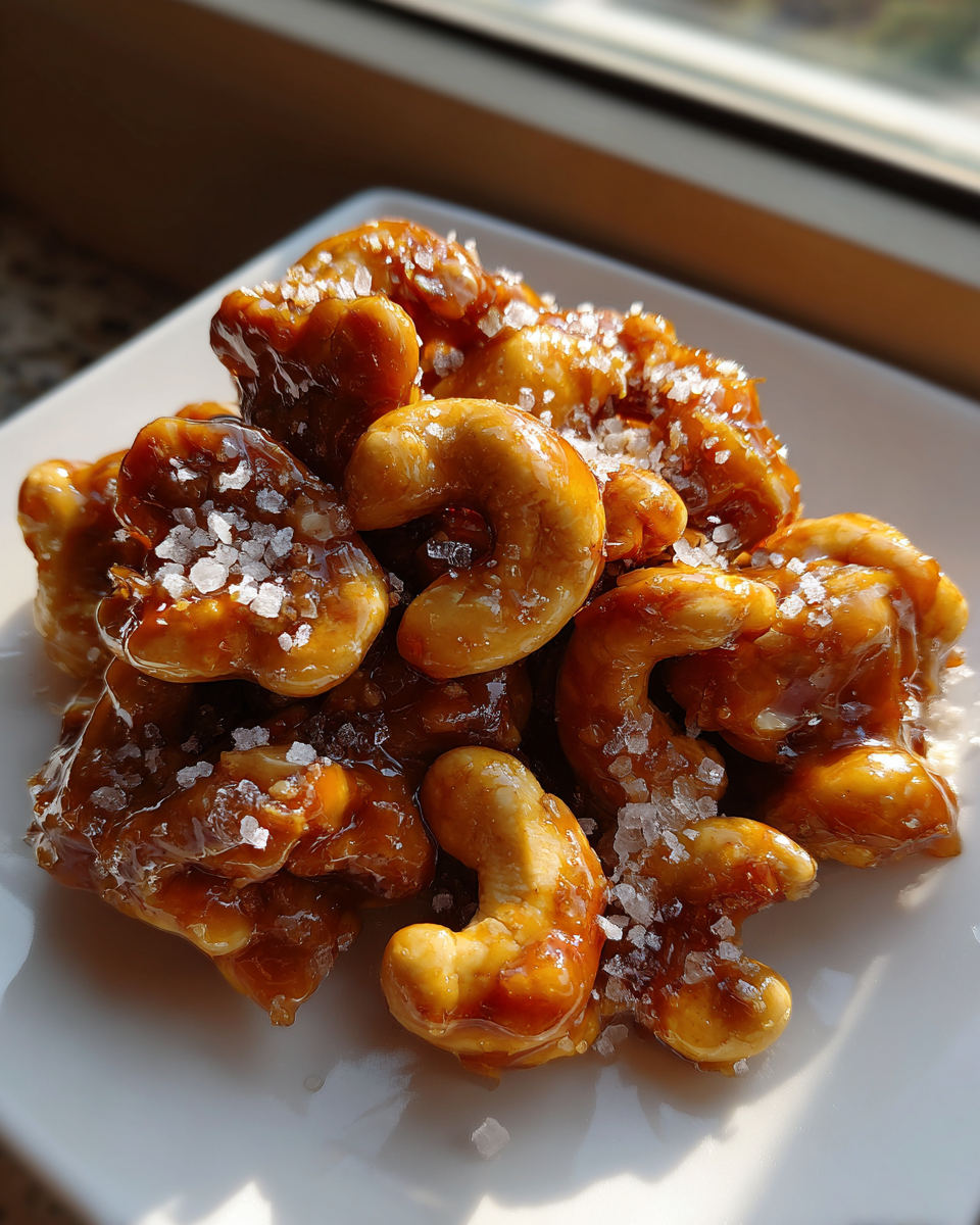 Salted Cashew Caramel Clusters - detail 3