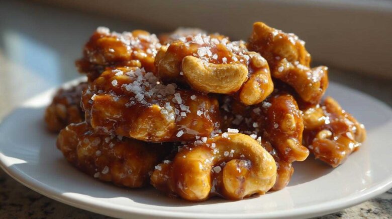 Salted Cashew Caramel Clusters
