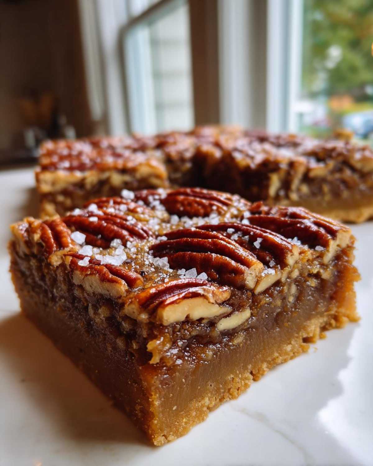 Salted Pecan Pie Bars - detail 2