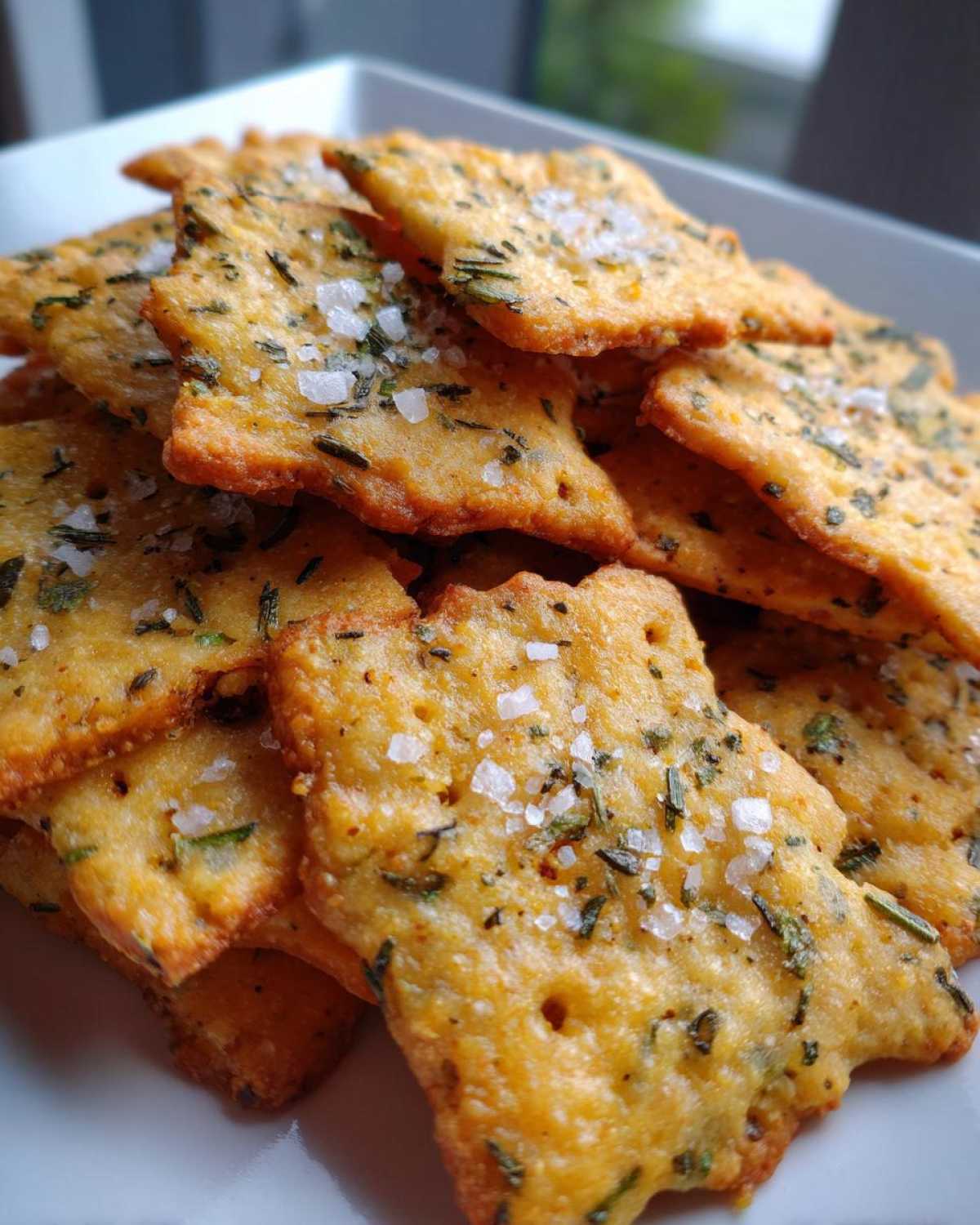Savory Cheese and Herb Crackers - detail 1