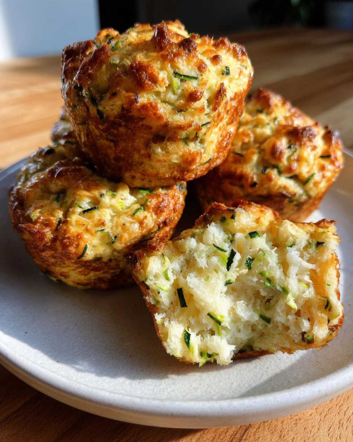 Savory zucchini cheese muffins - detail 4