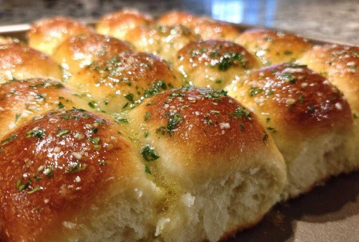 Soft Garlic Herb Dinner Rolls