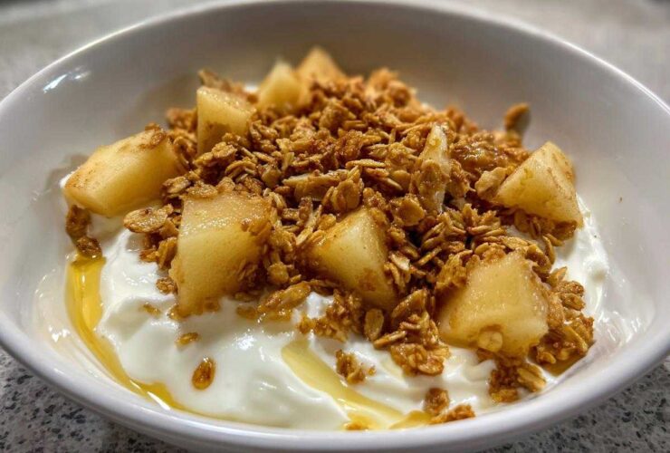 Spiced Pear Granola Yogurt Bowl