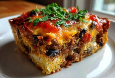 Spicy Huevos Rancheros Breakfast Bake
