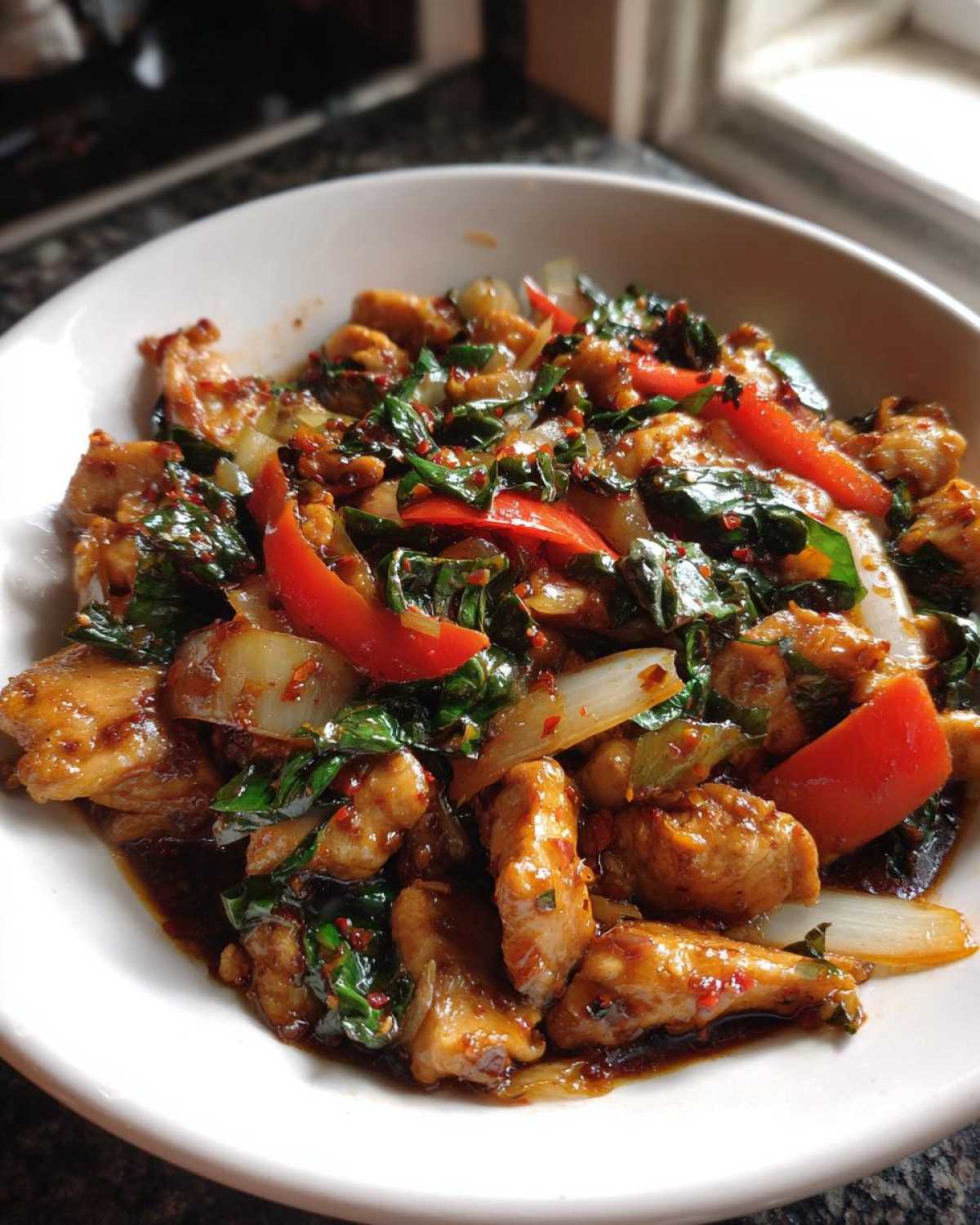 Spicy Thai Basil Chicken Stir Fry - detail 2