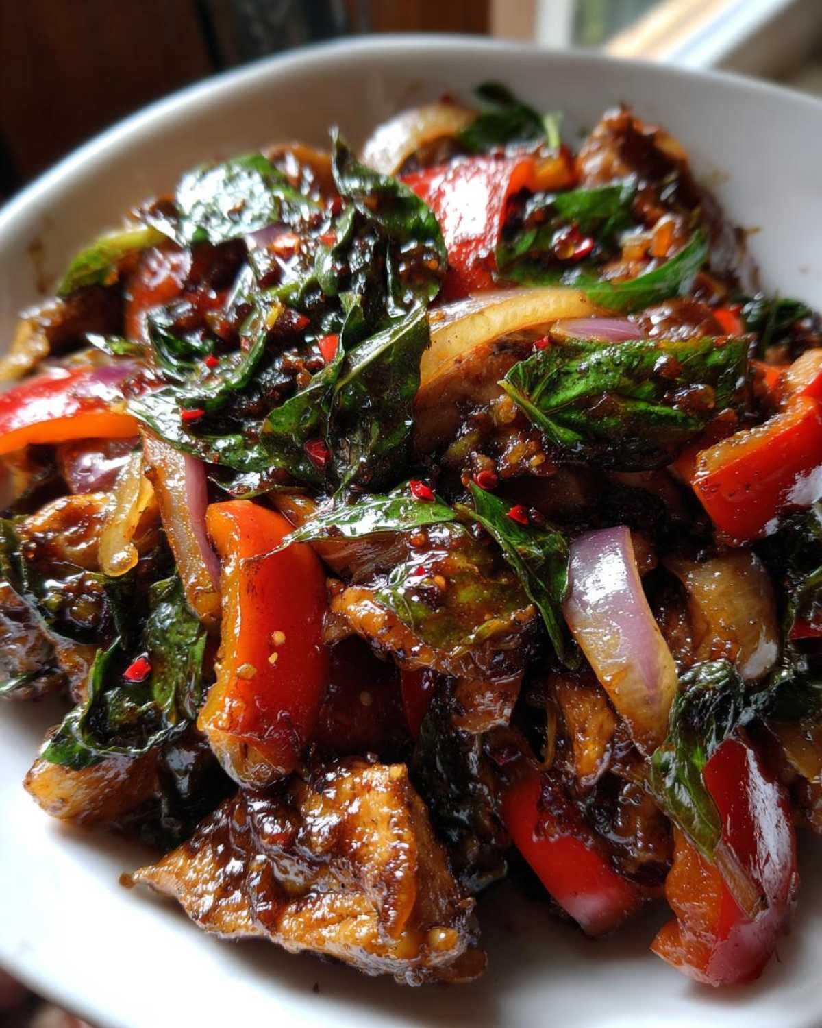 Spicy Thai Basil Chicken Stir Fry - detail 3