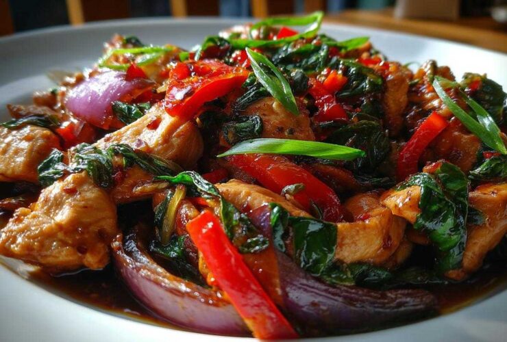 Spicy Thai Basil Chicken Stir Fry