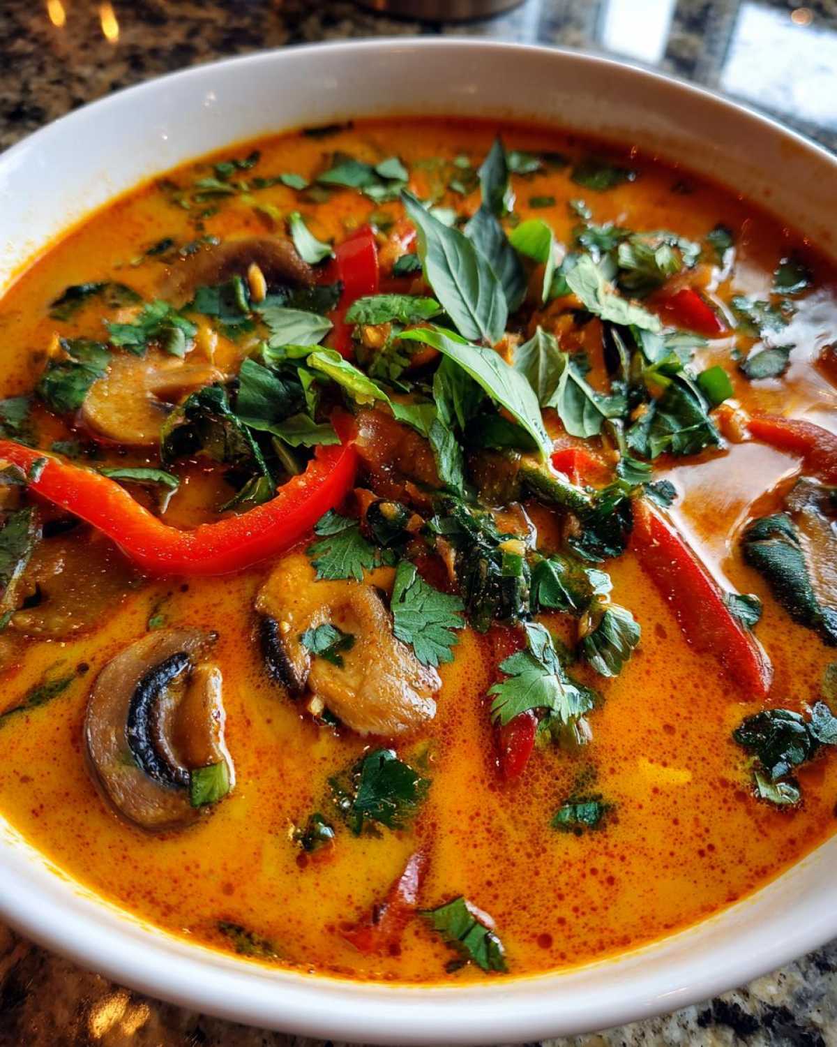 Spicy Thai Coconut Curry Soup - detail 2