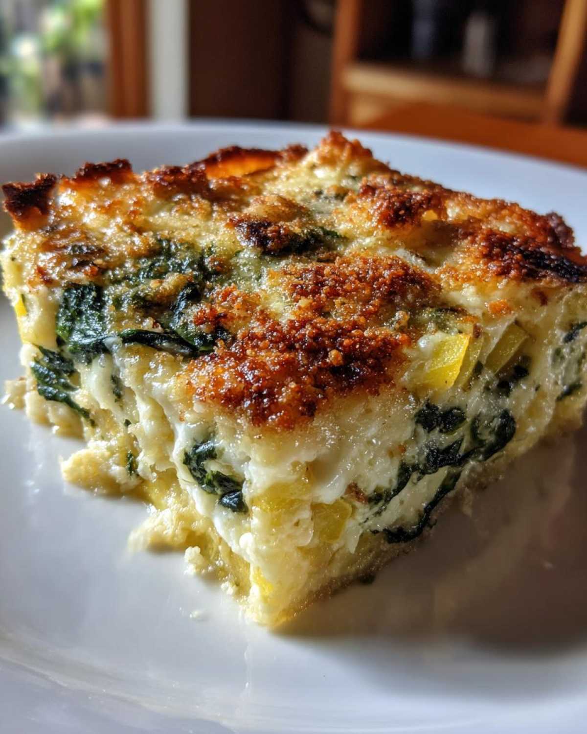Spinach and squash casserole - detail 2
