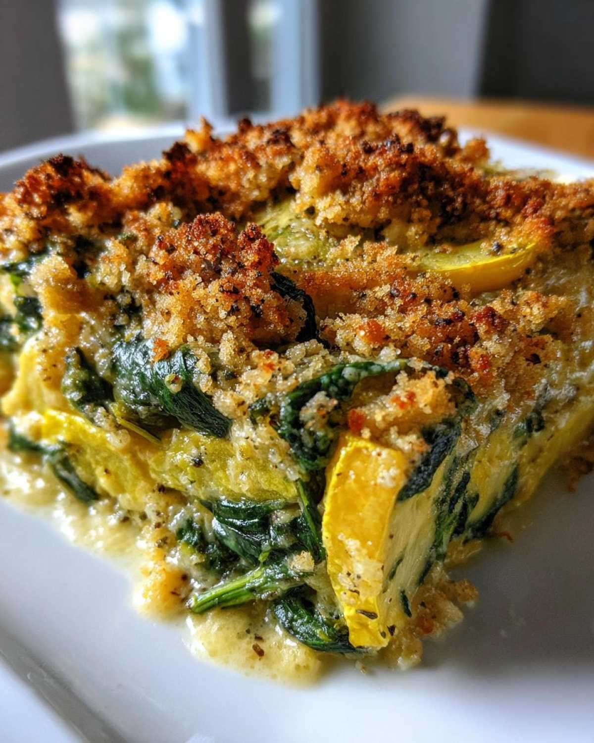 Spinach and squash casserole - detail 3