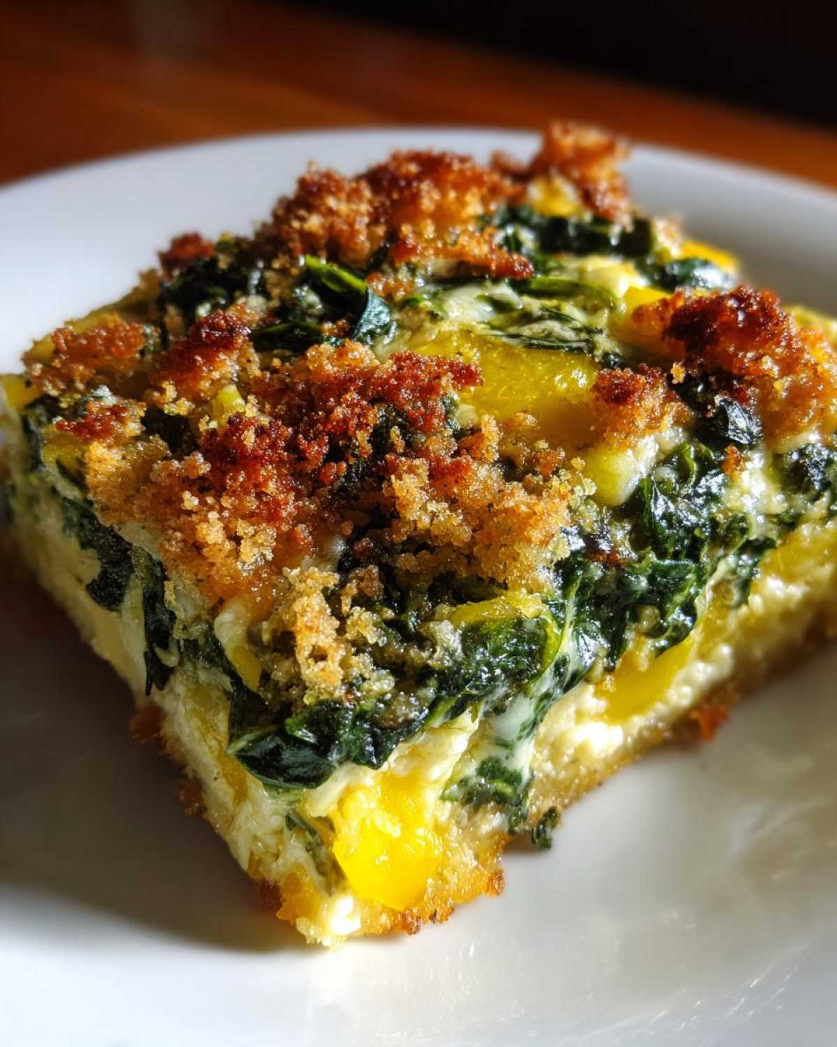 Spinach and squash casserole - detail 4
