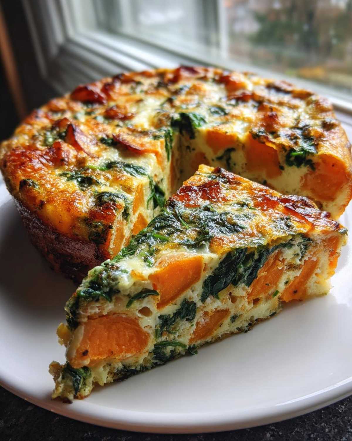 Sweet Potato and Spinach Frittata - detail 1