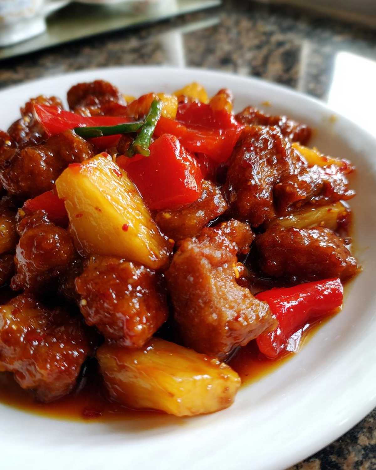 Sweet and Spicy Pineapple Pork - detail 2