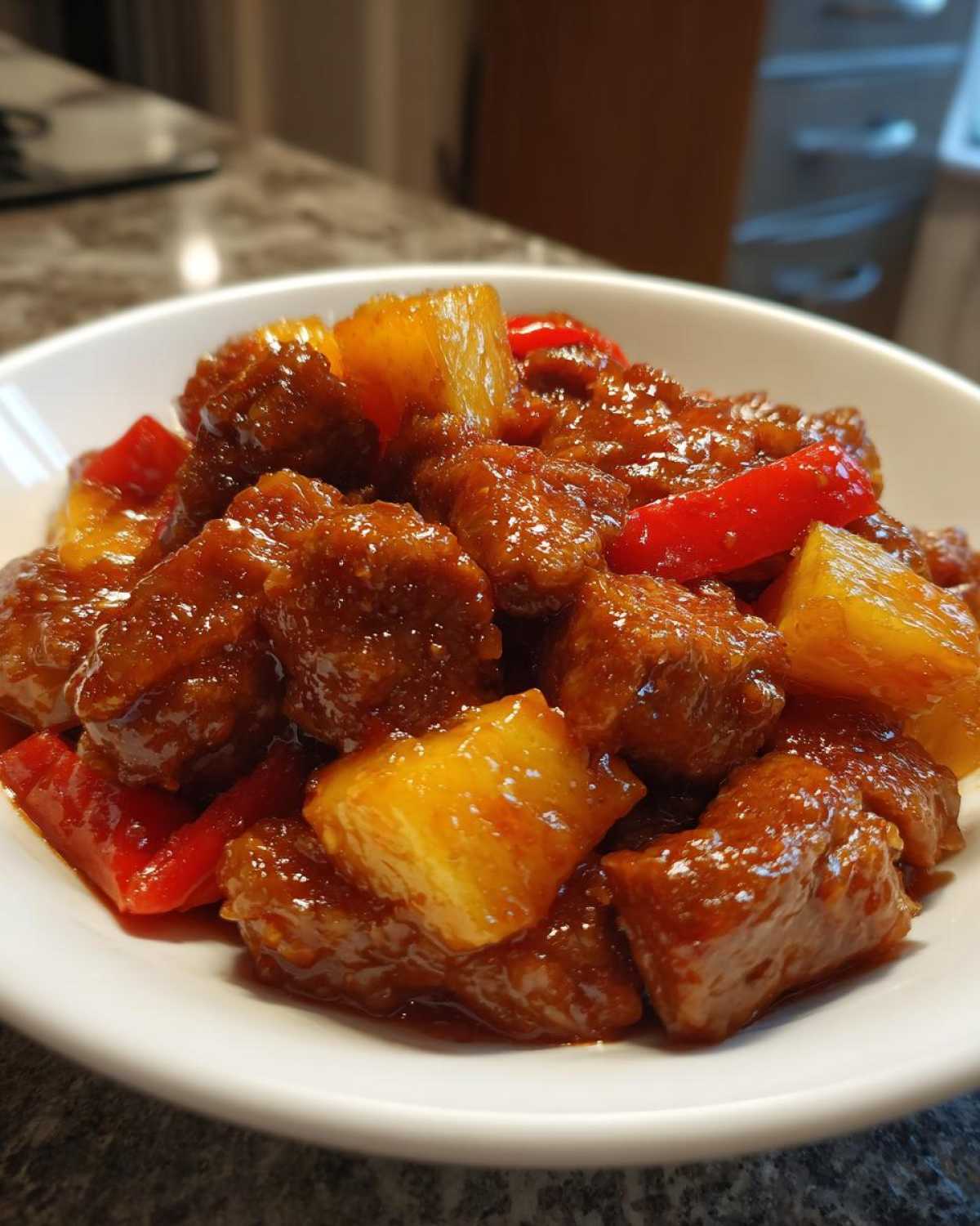 Sweet and Spicy Pineapple Pork - detail 3