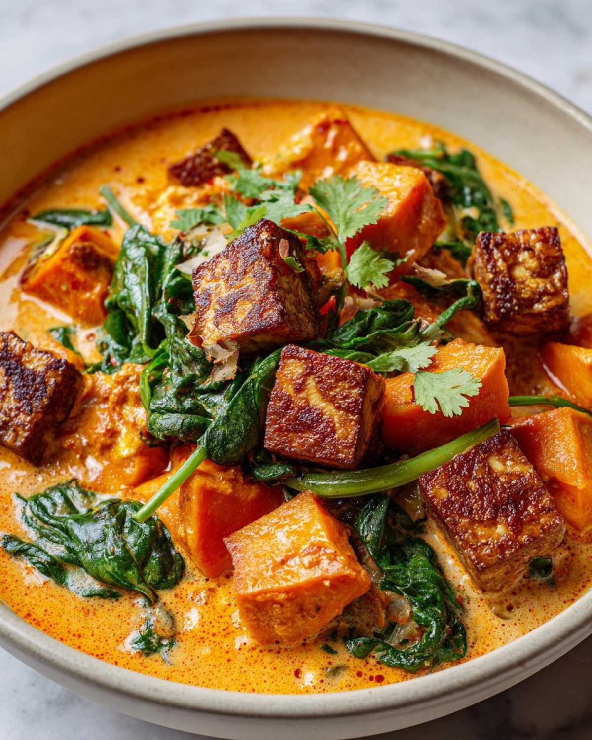 Tofu and Sweet Potato Thai Curry - detail 1