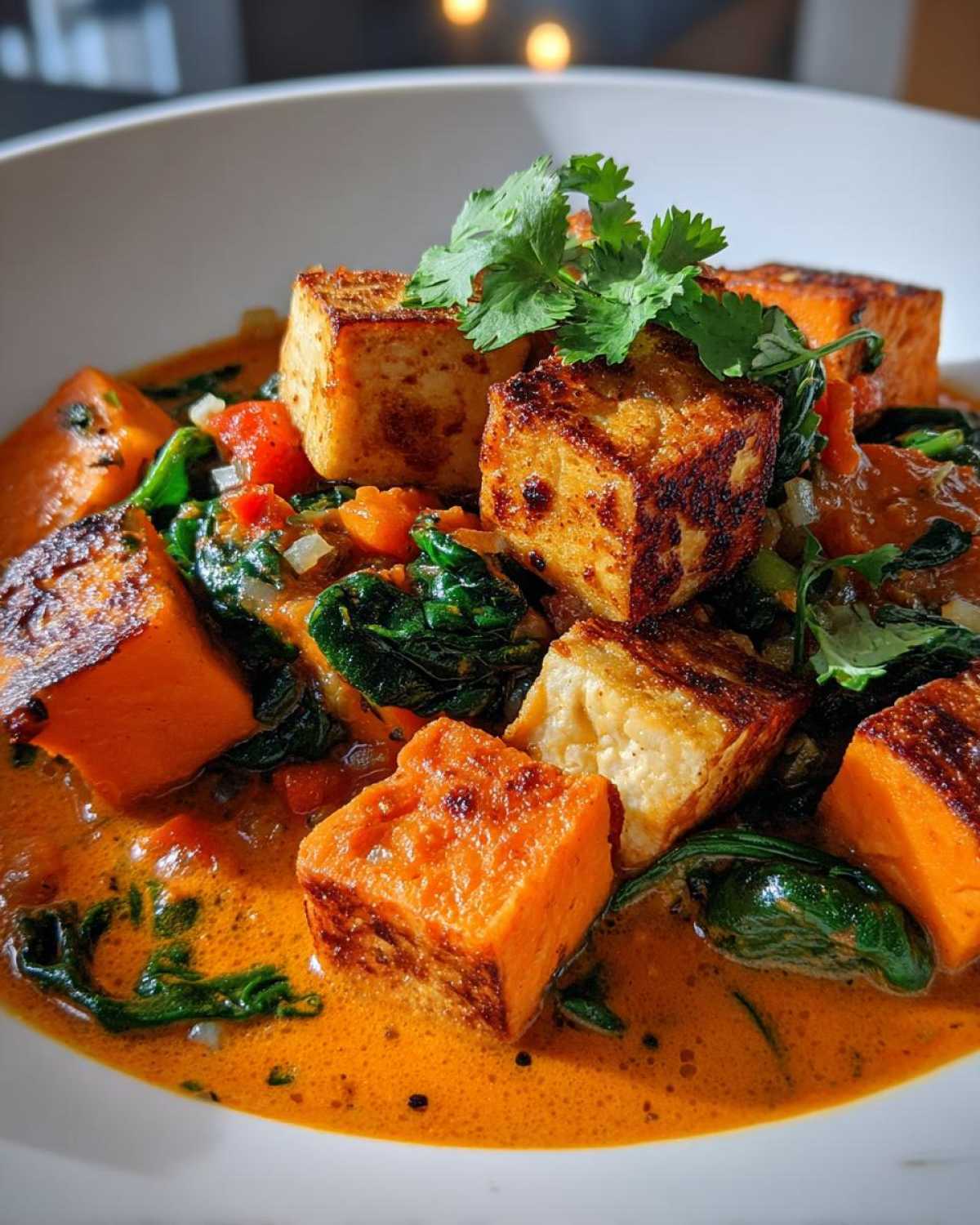 Tofu and Sweet Potato Thai Curry - detail 2