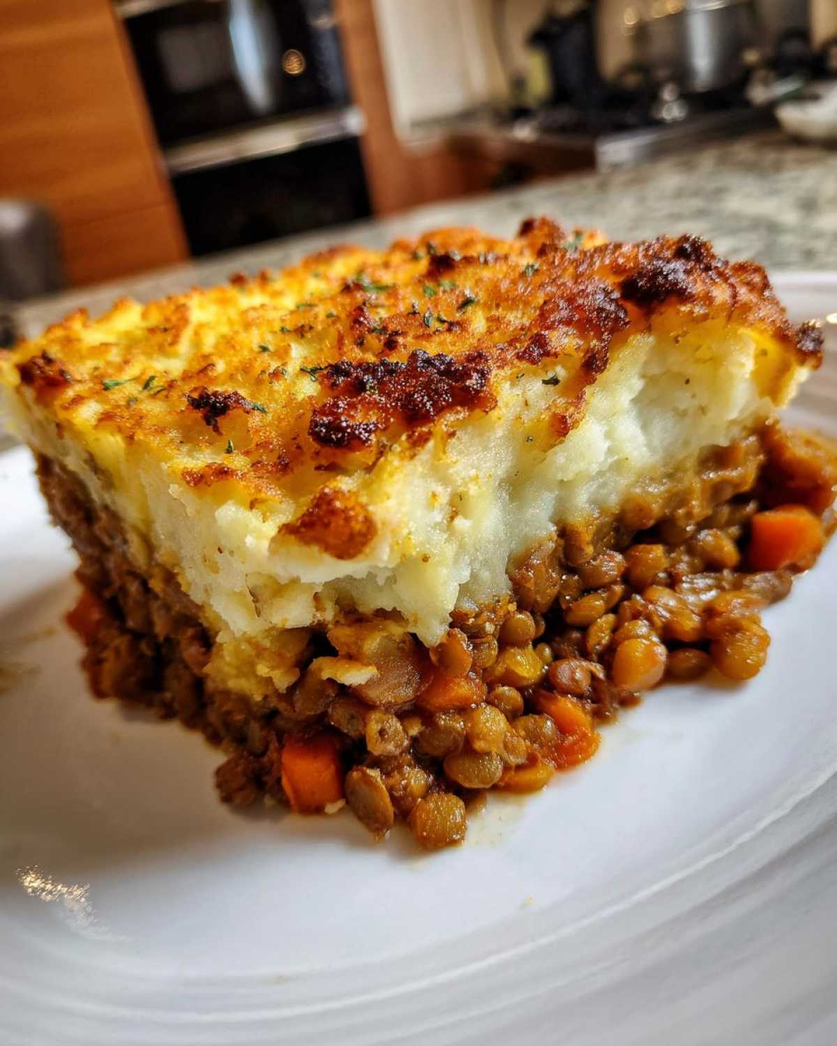 Vegan Lentil Shepherds Pie - detail 2