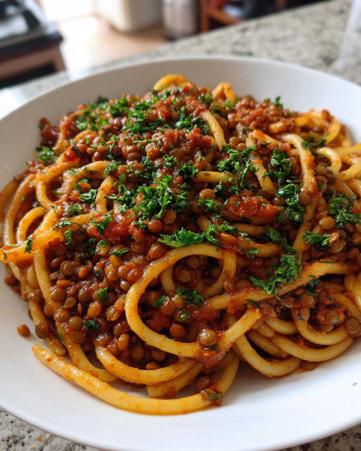 Vegetarian Lentil Bolognese - detail 2