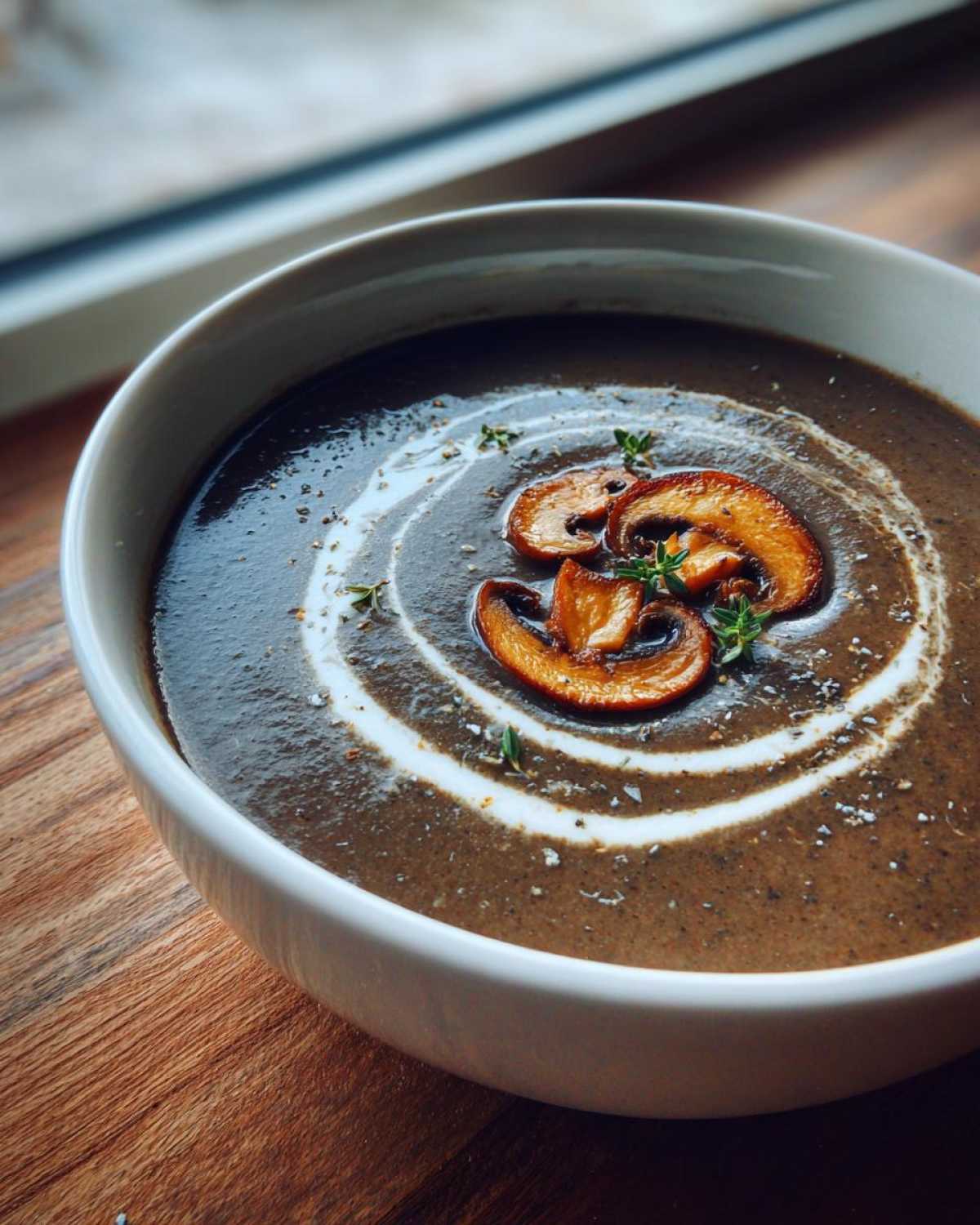 Velvety Mushroom Thyme Soup - detail 4