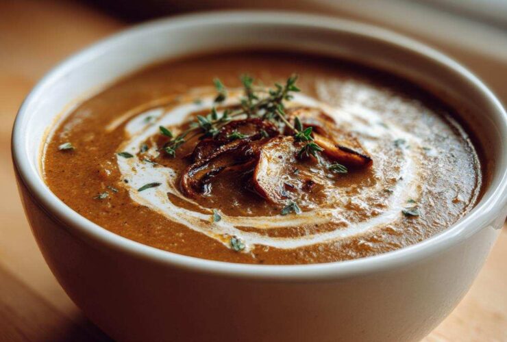 Velvety Mushroom Thyme Soup