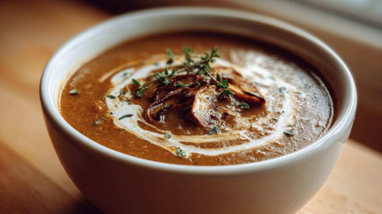 Velvety Mushroom Thyme Soup