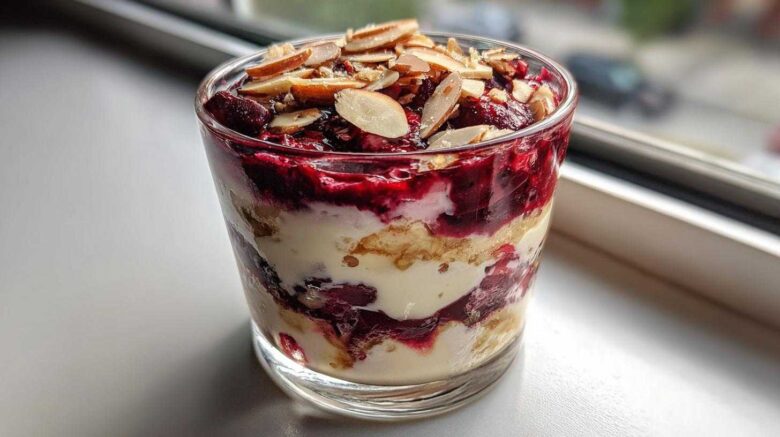 Warm Berry Almond Parfait