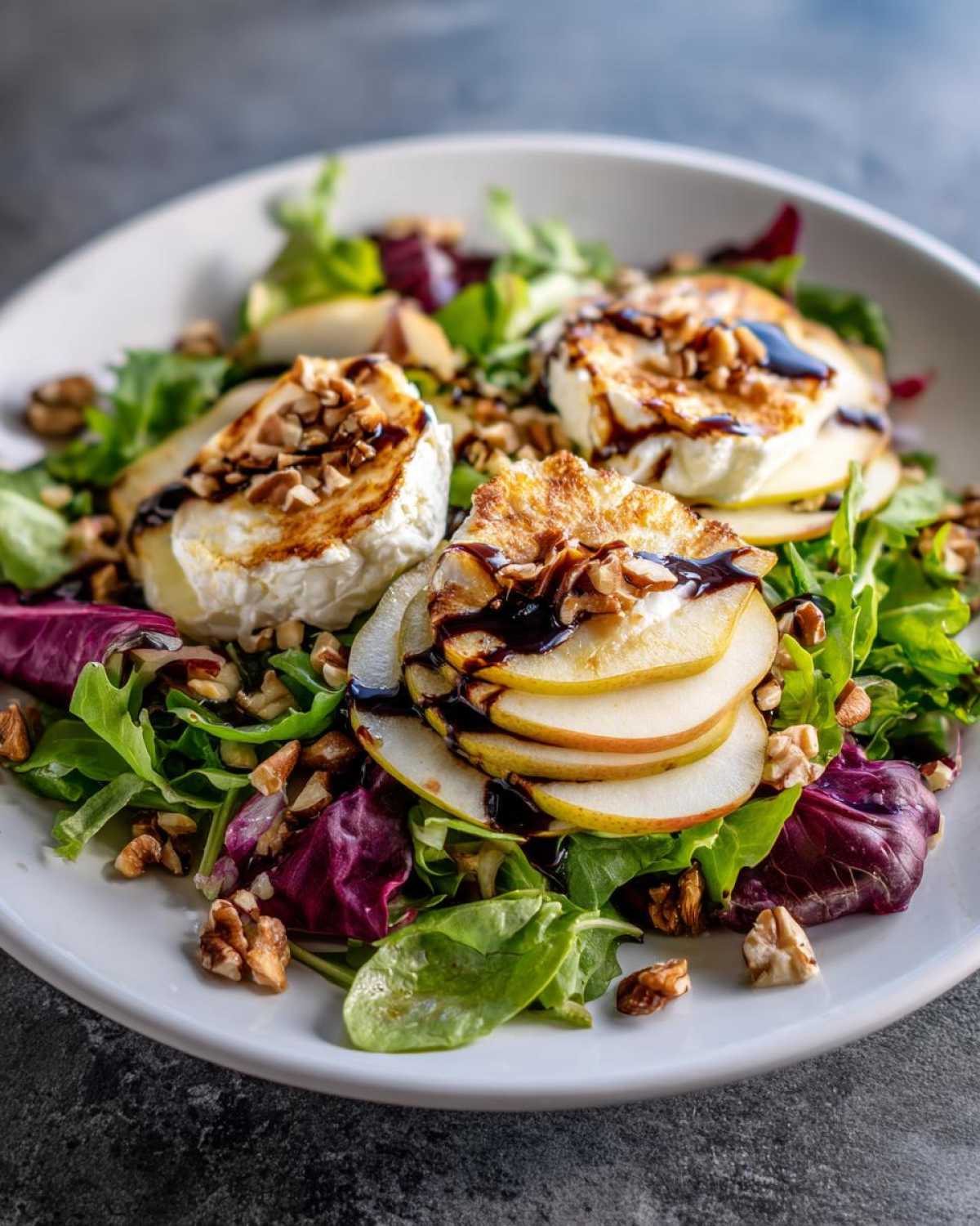 Warm Goat Cheese and Pear Salad - detail 3