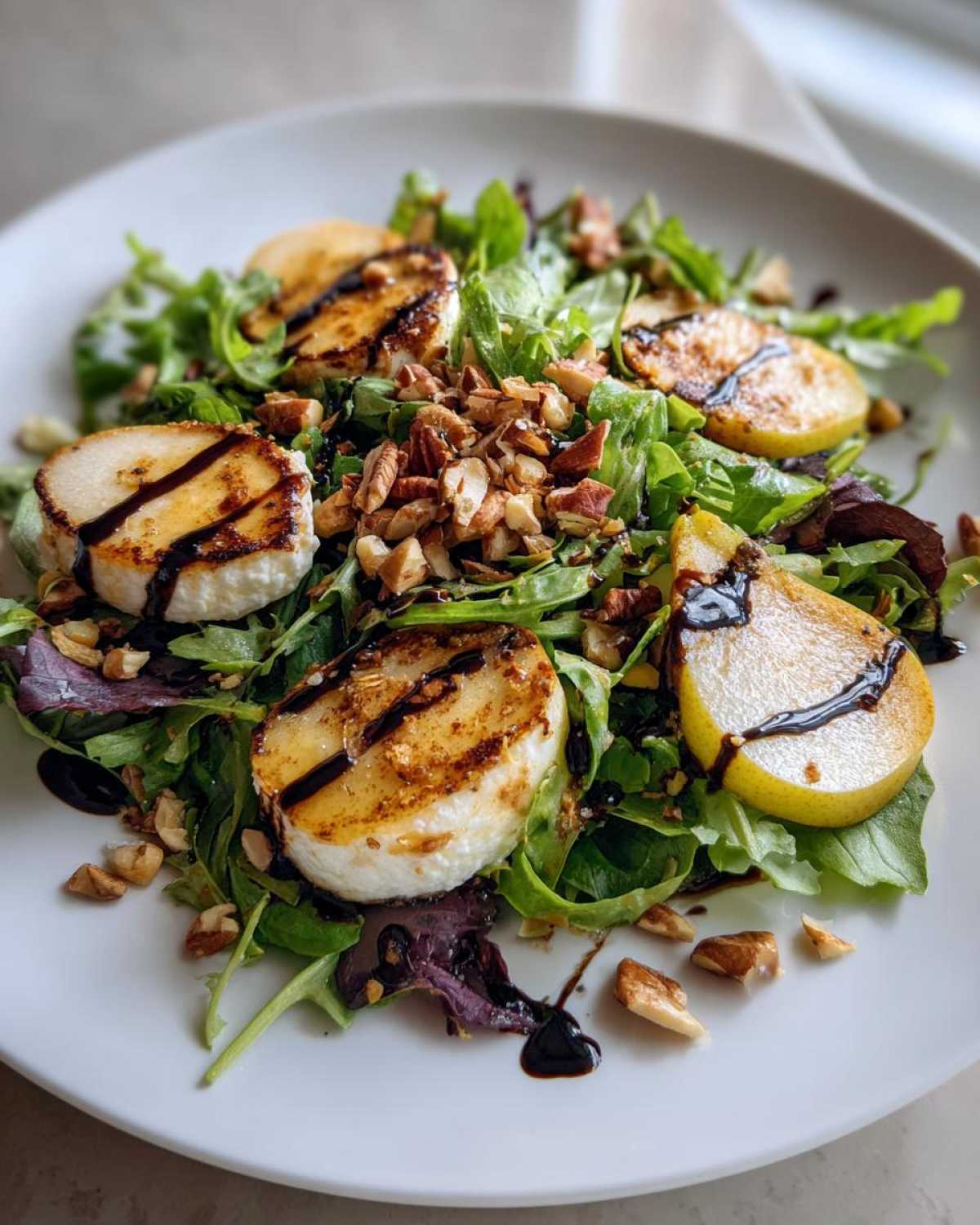Warm Goat Cheese and Pear Salad - detail 4