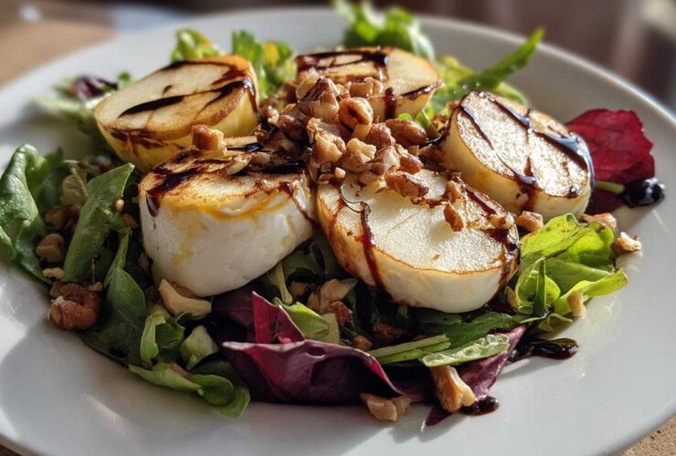 Warm Goat Cheese and Pear Salad