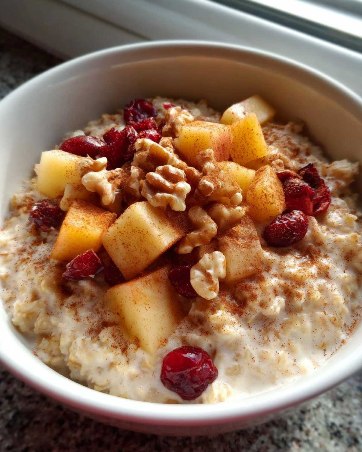 Warm Pear Cranberry Oatmeal - detail 3