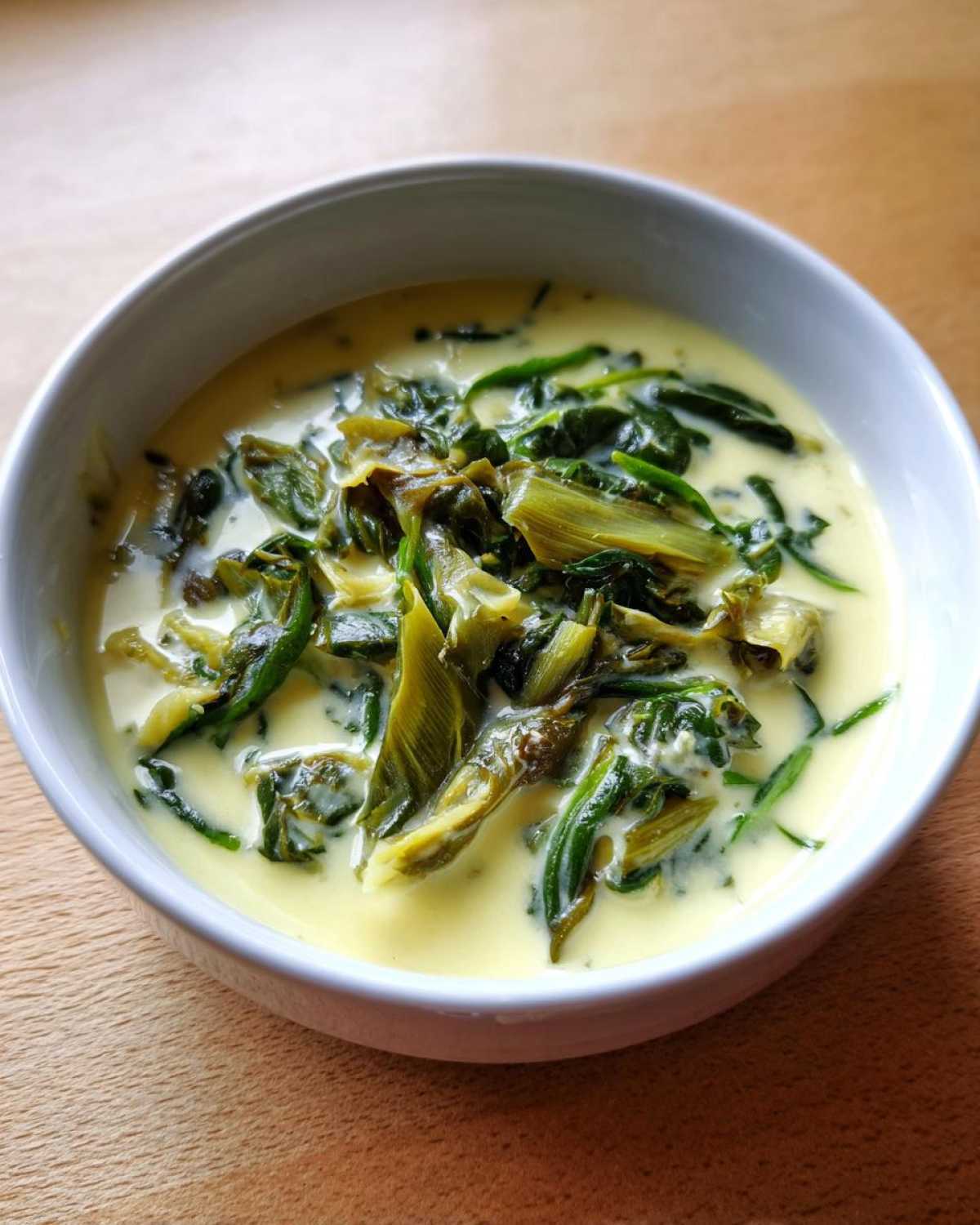 Warm Spinach Artichoke Soup - detail 2