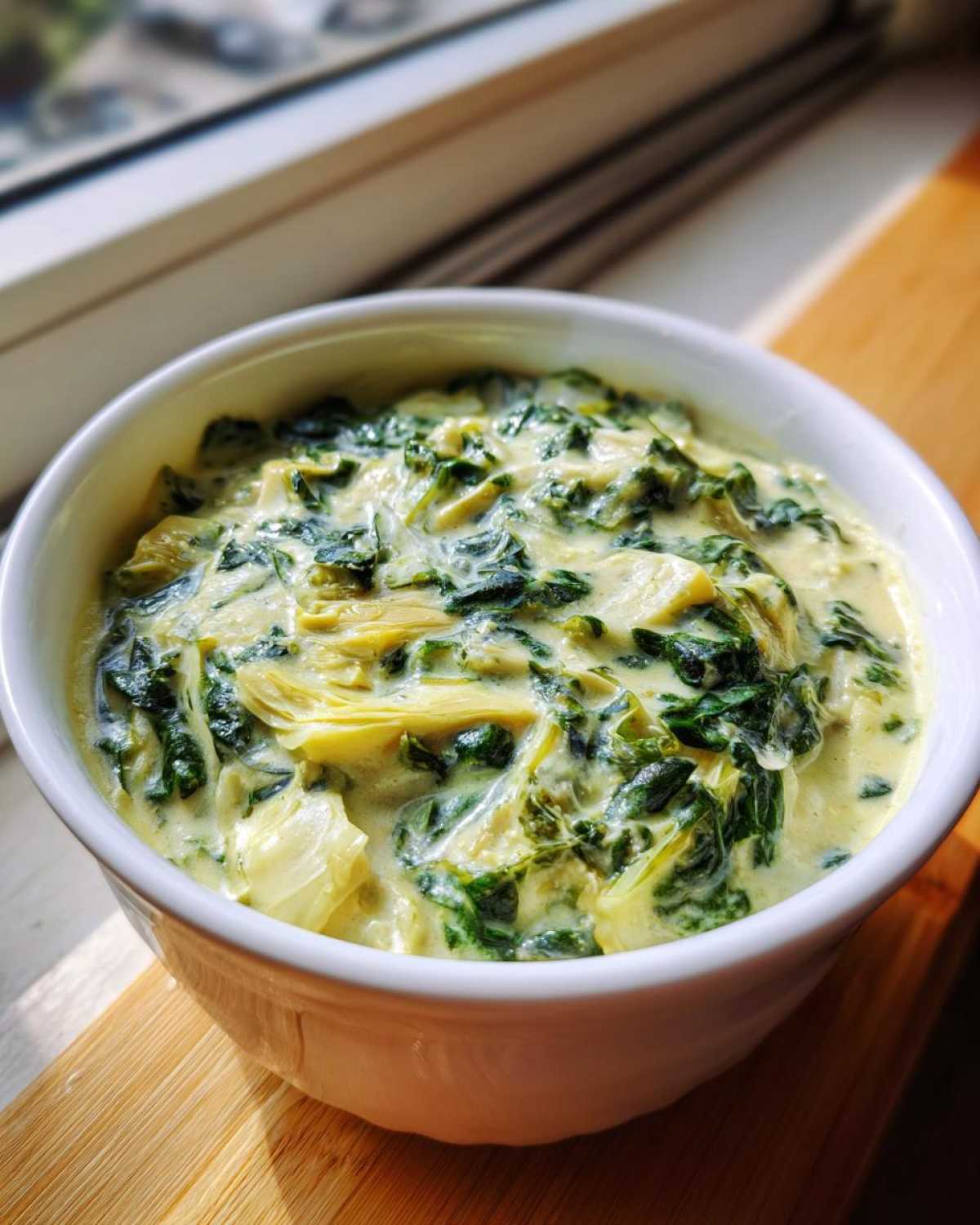 Warm Spinach Artichoke Soup - detail 4
