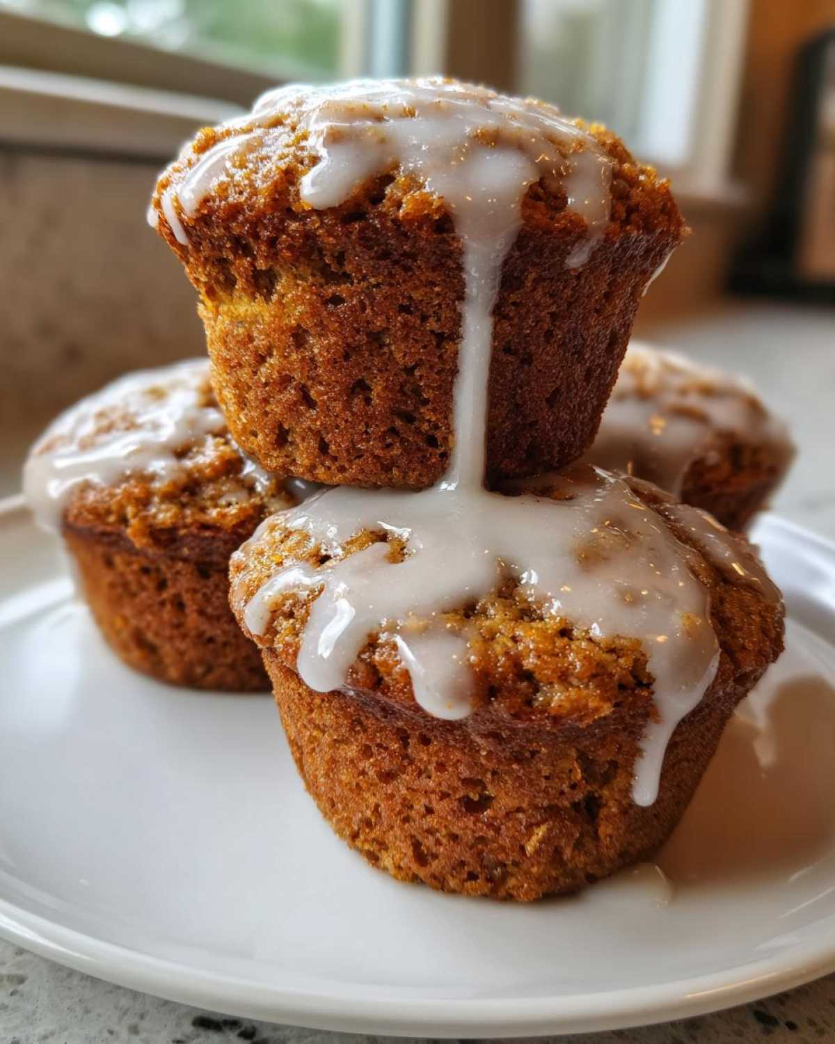 Zucchini Bread Muffins with a Cinnamon Glaze - detail 1