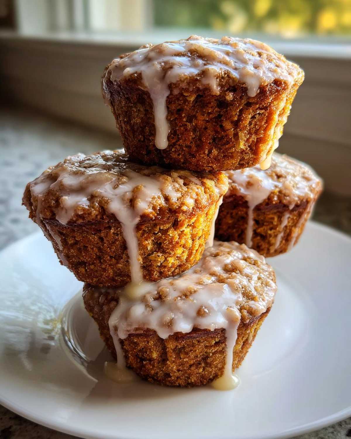 Zucchini Bread Muffins with a Cinnamon Glaze - detail 4