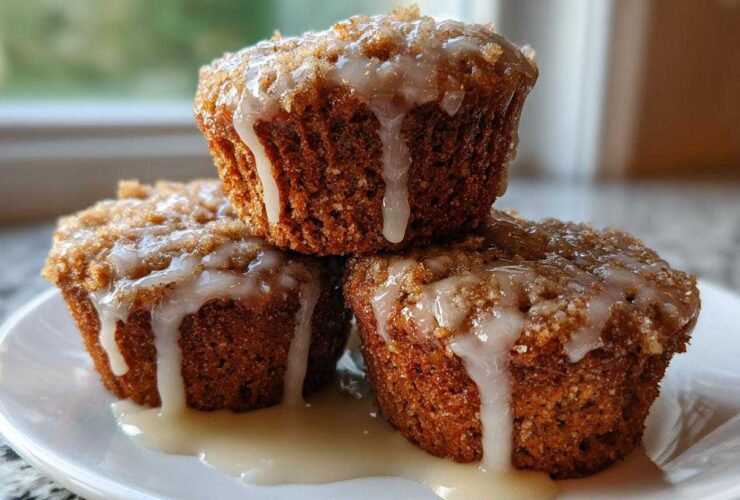 Zucchini Bread Muffins with a Cinnamon Glaze