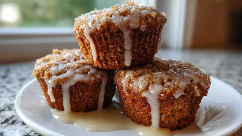 Zucchini Bread Muffins with a Cinnamon Glaze